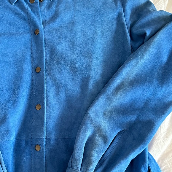 Iris And Ink Blue Suede Dress Size 8 - Picture 7 of 11